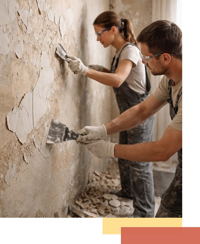 Снятие старой шпаклевки и подготовка поверхностей в Горно-Алтайске