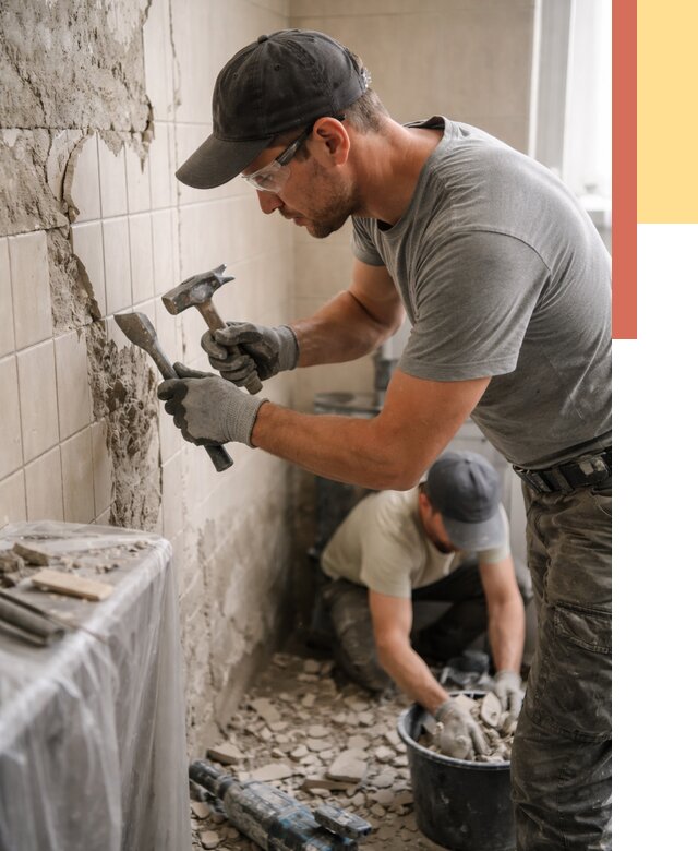 Демонтаж плитки со стен в Горно-Алтайске от 881 руб. — быстро и недорого | ОТДЕЛОЧНИК-Грн