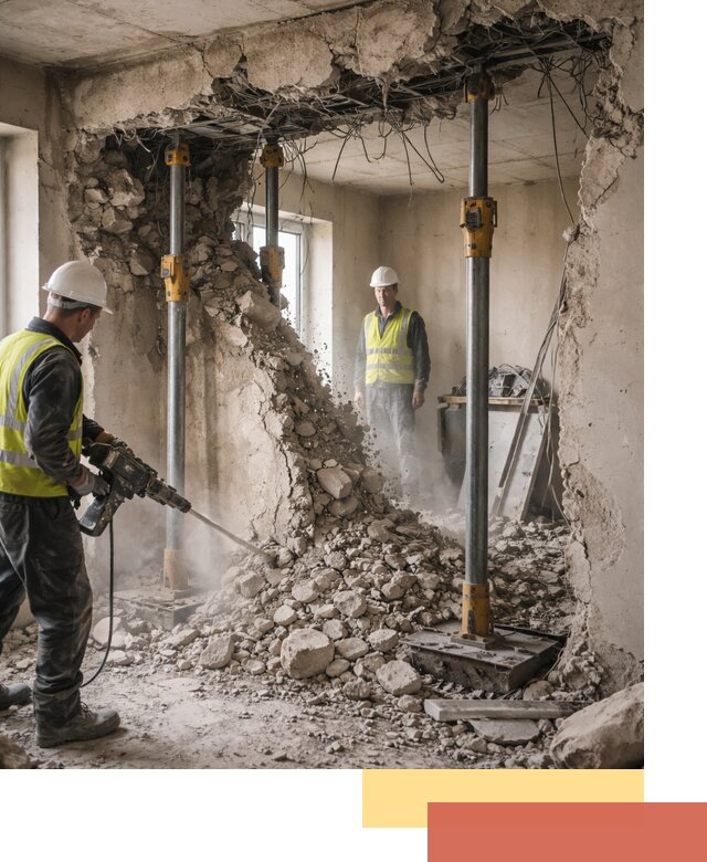 Снос несущих стен в Горно-Алтайске с гарантией безопасности и качества