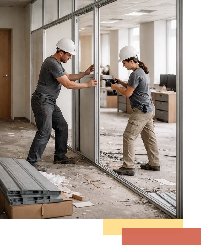 Демонтаж алюминиевых перегородок в Горно-Алтайске быстро и аккуратно