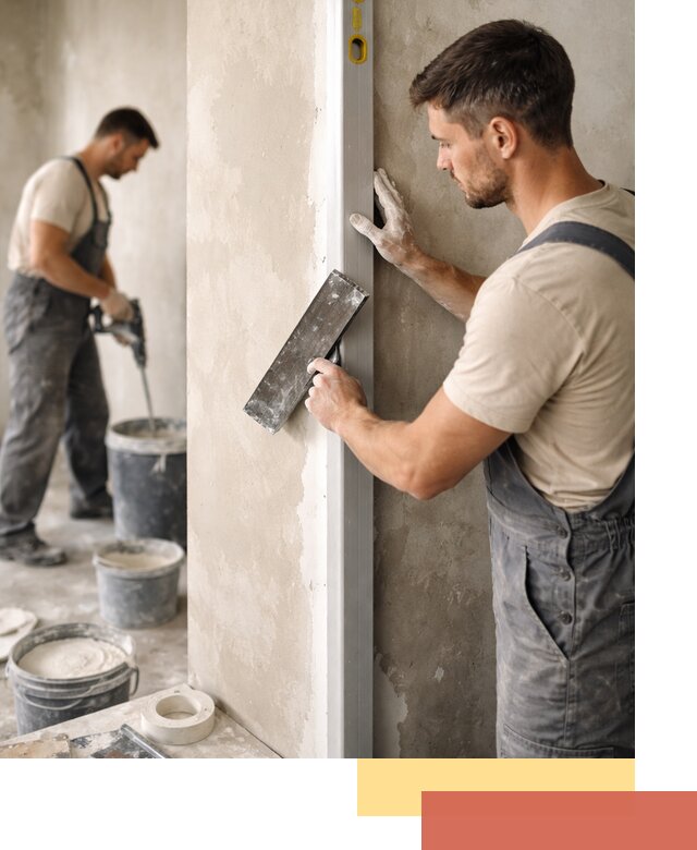 Выведение углов стен в Горно-Алтайске: монтаж и оштукатуривание