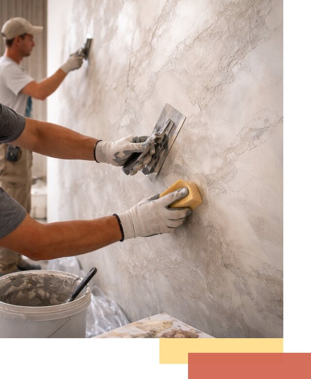 Декоративная штукатурка под мрамор в Горно-Алтайске для стен и потолков