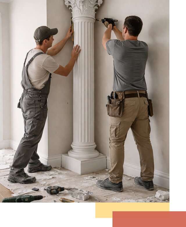 Установка декоративных колонн в Горно-Алтайске под ключ