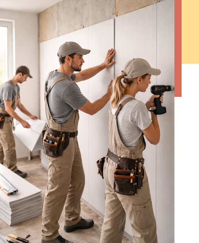 Монтаж ПВХ панелей на стены в Горно-Алтайске от 467 руб/м2 — быстро и недорого | ОТДЕЛОЧНИК-Грн