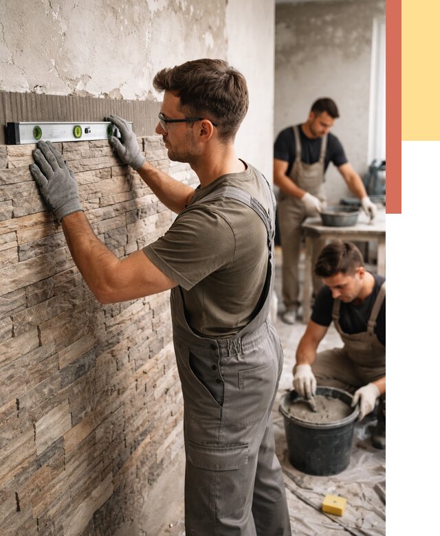 Монтаж искусственного камня в Горно-Алтайске от 4666 руб. под ключ | ОТДЕЛОЧНИК-Грн