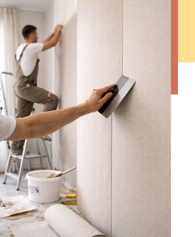 Поклейка текстильных обоев в Горно-Алтайске от 4666 руб. под ключ | ОТДЕЛОЧНИК-Грн