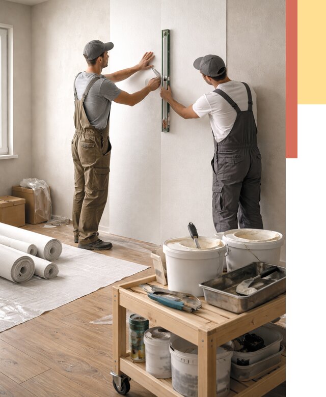 Поклейка стеклообоев в Горно-Алтайске от 6739 руб. за м2 — быстро и недорого | ОТДЕЛОЧНИК-Грн