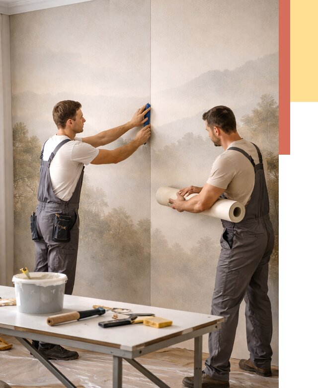 Поклейка фотообоев в Горно-Алтайске от 8813 руб/м² — быстро и недорого | ОТДЕЛОЧНИК-Грн