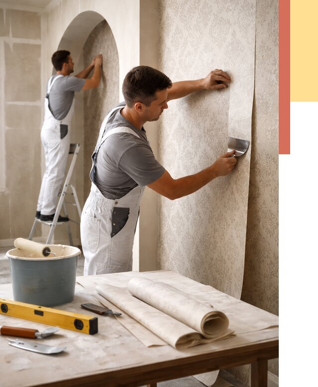 Поклейка обоев на сложные стены в Горно-Алтайске от 2903 руб. под ключ | ОТДЕЛОЧНИК-Грн