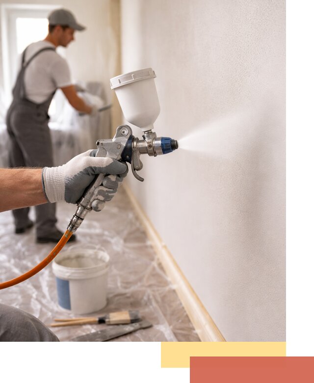 Покраска стен краскопультом в Горно-Алтайске быстро и качественно