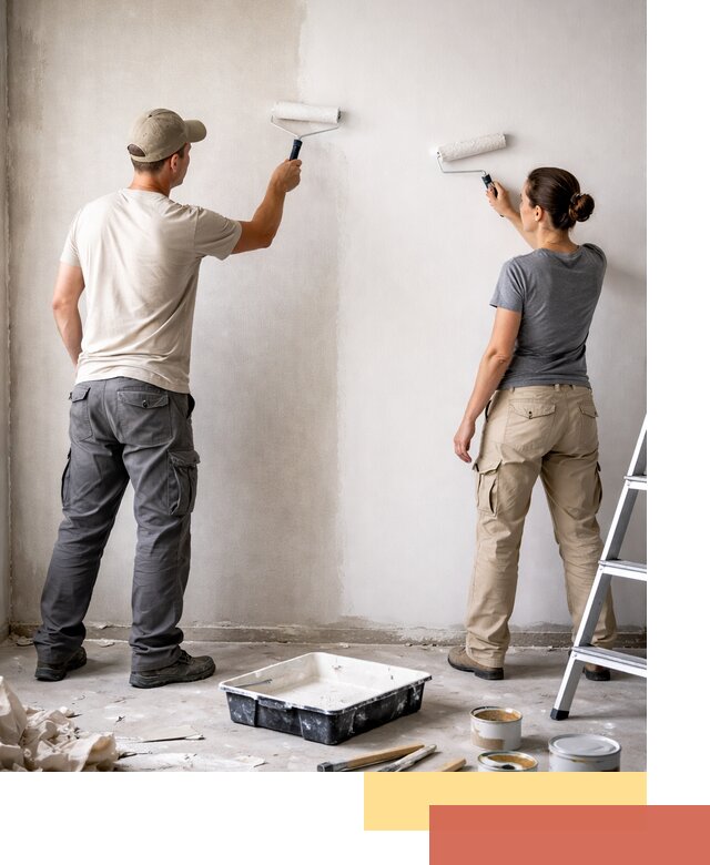 Окраска стен по стеклохолсту в Горно-Алтайске качественно и долговечно