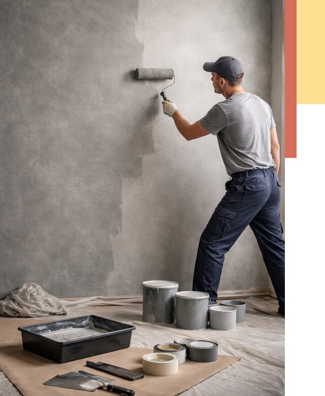 Покраска стен под бетон в Горно-Алтайске от 674 руб. за м2 — быстро и недорого | ОТДЕЛОЧНИК-Грн