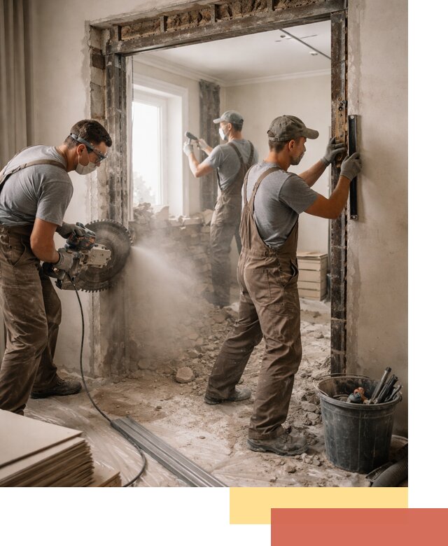 Расширение дверного проема под установку новой двери в Горно-Алтайске