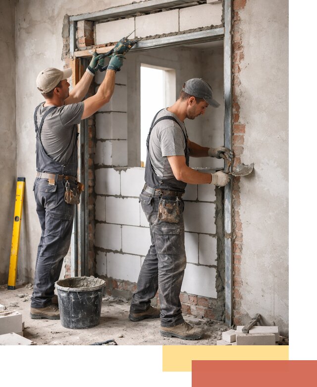 Закладка дверного проема под ключ в Горно-Алтайске: демонтаж, монтаж, отделка