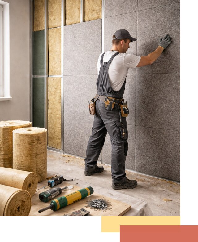 Профессиональная шумоизоляция стен в Горно-Алтайске для квартиры и офиса