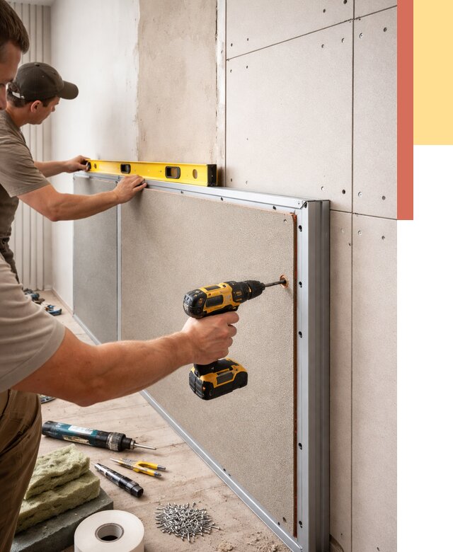 Шумоизоляция стен панелями ЗИПС в Горно-Алтайске от 2281 руб./м² под ключ | ОТДЕЛОЧНИК-Грн