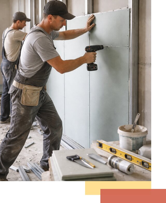 Кладка влагостойких перегородок ПГП в Горно-Алтайске