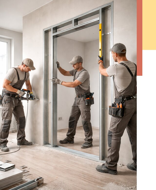 Устройство дверного проема в перегородке в Горно-Алтайске от 4666 руб. под ключ | ОТДЕЛОЧНИК-Грн