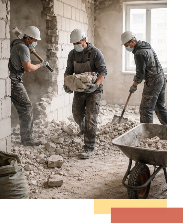 Демонтаж блочных перегородок в Горно-Алтайске быстро и аккуратно