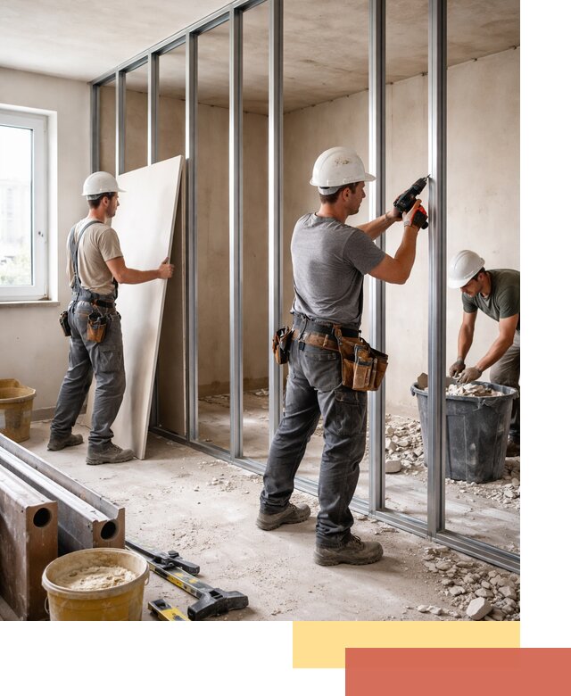 Перенос гипсокартонной перегородки в Горно-Алтайске профессионально и быстро