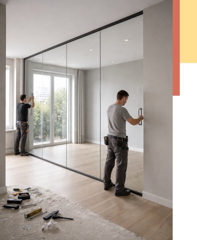 Изготовление стеклянных перегородок в Горно-Алтайске от 12804 руб. под ключ | ОТДЕЛОЧНИК-Грн