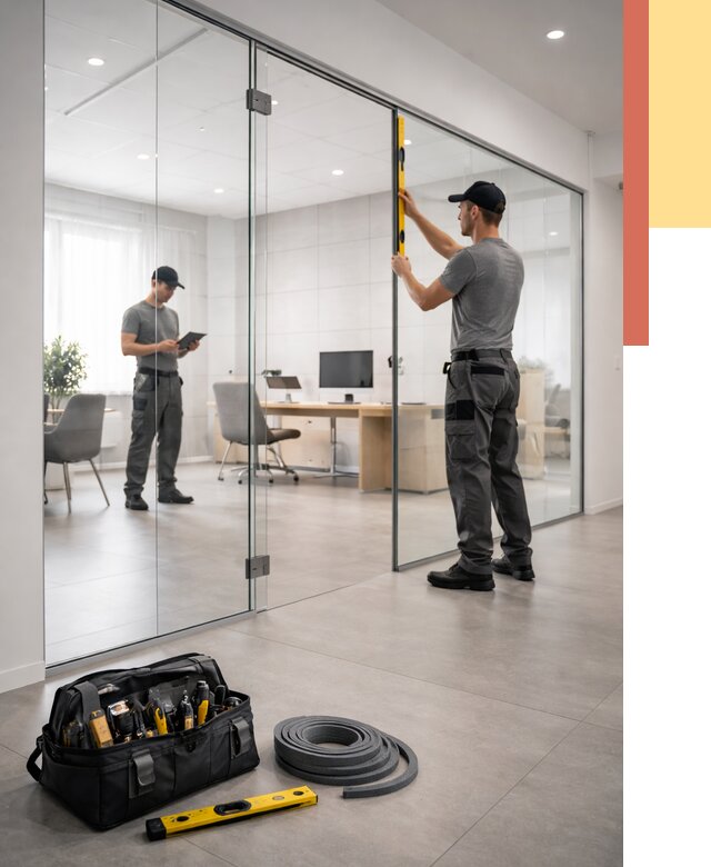 Цельностеклянные перегородки под ключ в Горно-Алтайске от 9850 руб. — монтаж и цены | ОТДЕЛОЧНИК-Грн