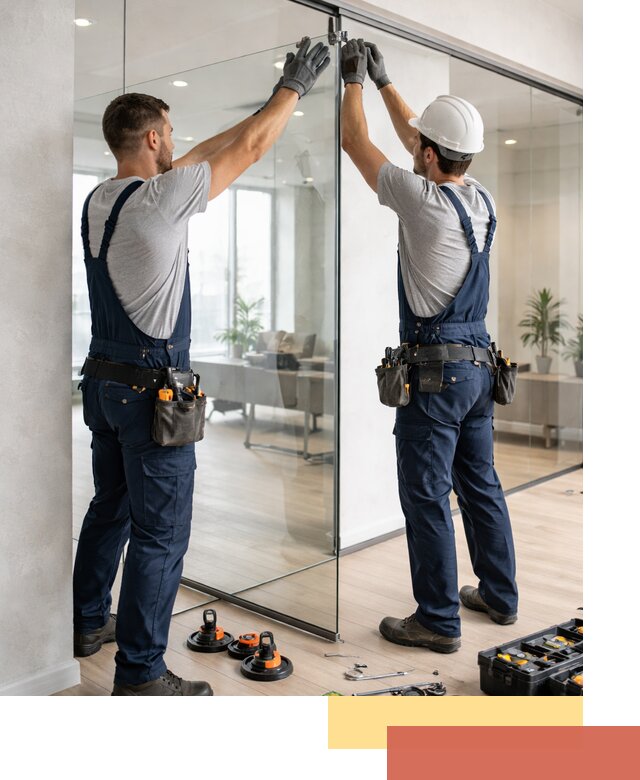 Безрамные стеклянные перегородки под ключ в Горно-Алтайске