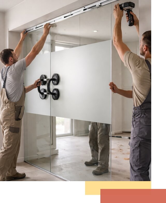 Матовые стеклянные перегородки под ключ в Горно-Алтайске