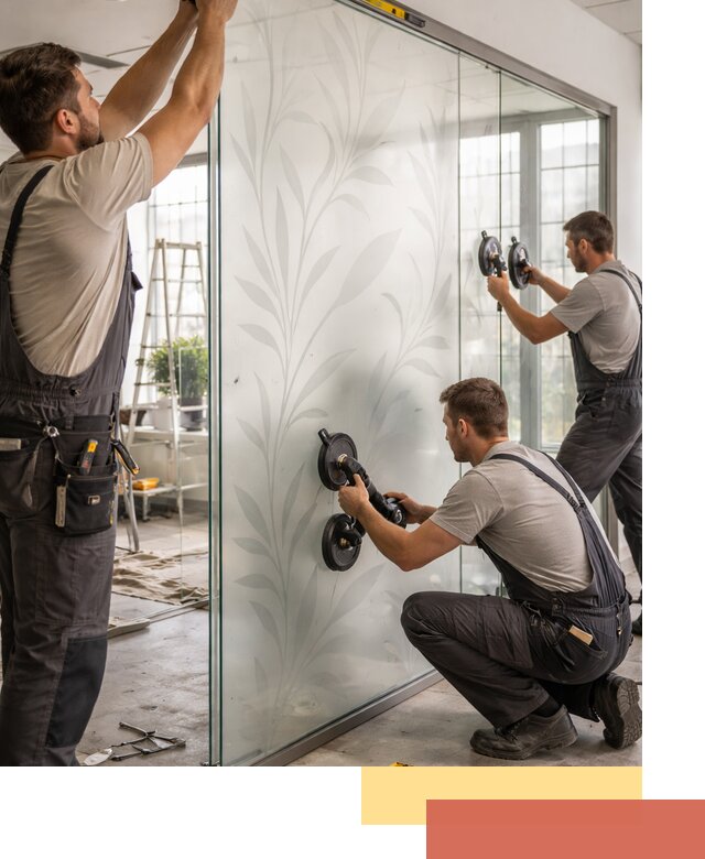 Стеклянные перегородки с рисунком на заказ в Горно-Алтайске