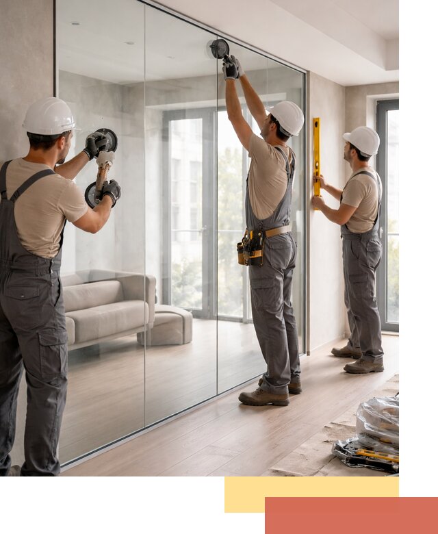 Перегородки из закаленного стекла в Горно-Алтайске для офисов и квартир