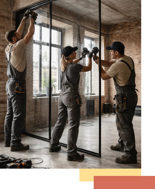 Стеклянные перегородки лофт — изготовление и монтаж в Горно-Алтайске