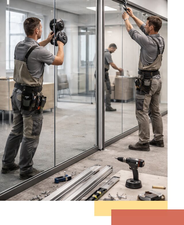 Стеклянные офисные перегородки под ключ в Горно-Алтайске