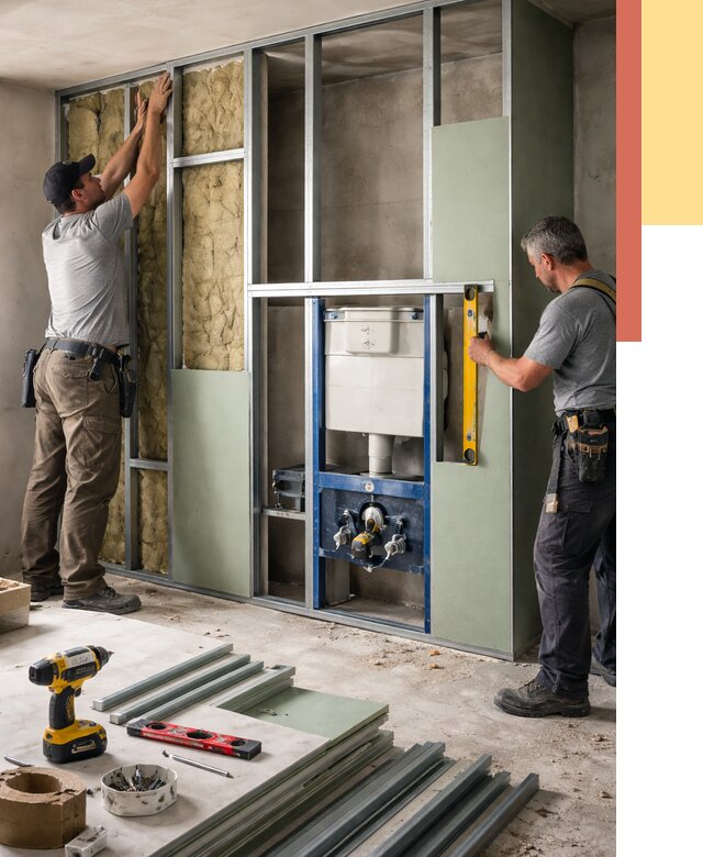 Установка сантехнических перегородок в Горно-Алтайске от 8813 руб. | ОТДЕЛОЧНИК-Грн