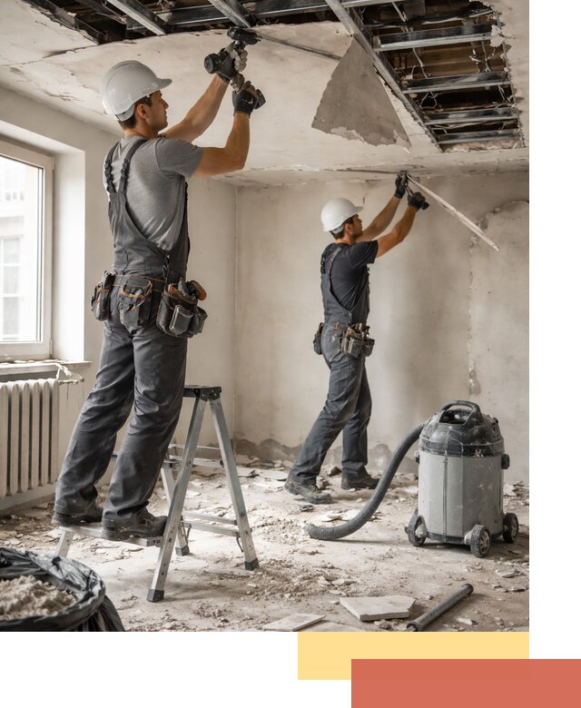 Демонтаж гипсокартонного потолка в Горно-Алтайске быстро и аккуратно