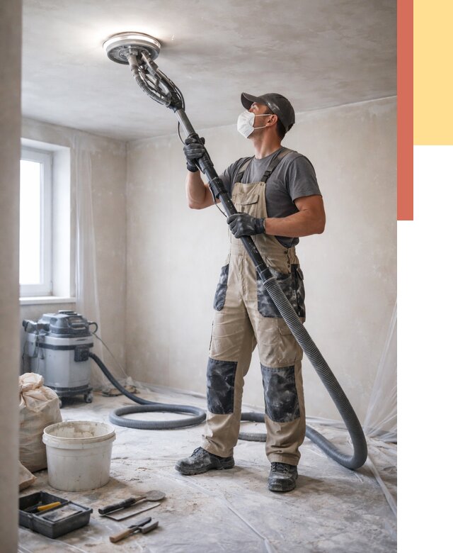 Шлифовка потолка в Горно-Алтайске от 3629 руб. — услуги шлифования потолка | ОТДЕЛОЧНИК-Грн