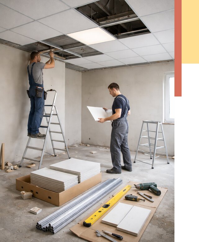 Монтаж потолка армстронг в Горно-Алтайске от 4666 руб/м2 — быстрая установка под ключ | ОТДЕЛОЧНИК-Грн