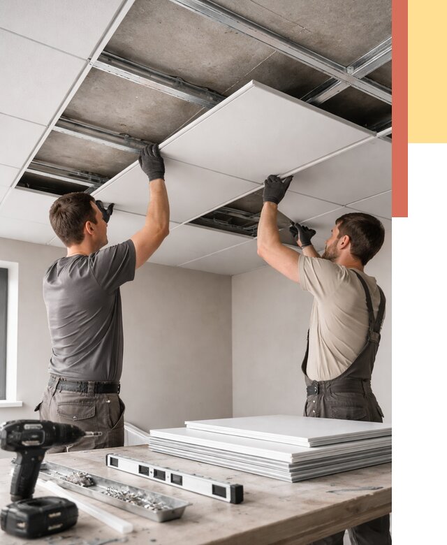 Монтаж кассетного потолка в Горно-Алтайске от 4666 руб/м2 — установка и сборка | ОТДЕЛОЧНИК-Грн