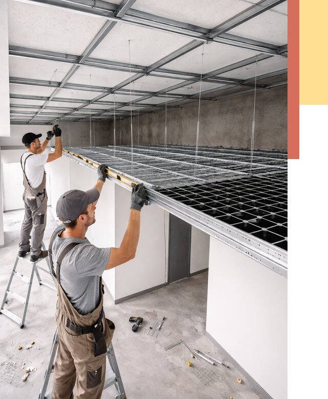 Монтаж потолка грильято в Горно-Алтайске от 467 руб./м² — быстрая сборка под ключ | ОТДЕЛОЧНИК-Грн