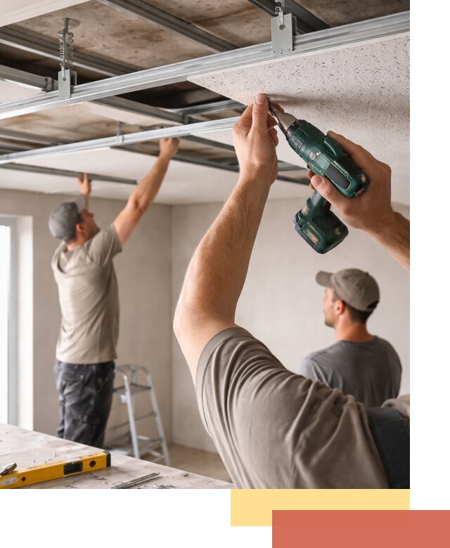 Монтаж акустического потолка в Горно-Алтайске под ключ