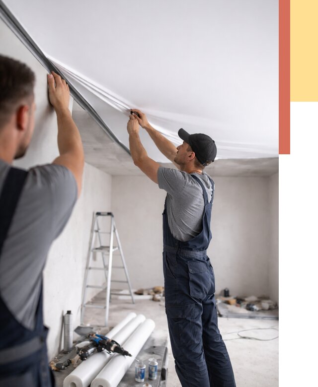 Монтаж матового натяжного потолка в Горно-Алтайске от 4666 руб./м² — быстро и недорого | ОТДЕЛОЧНИК-Грн