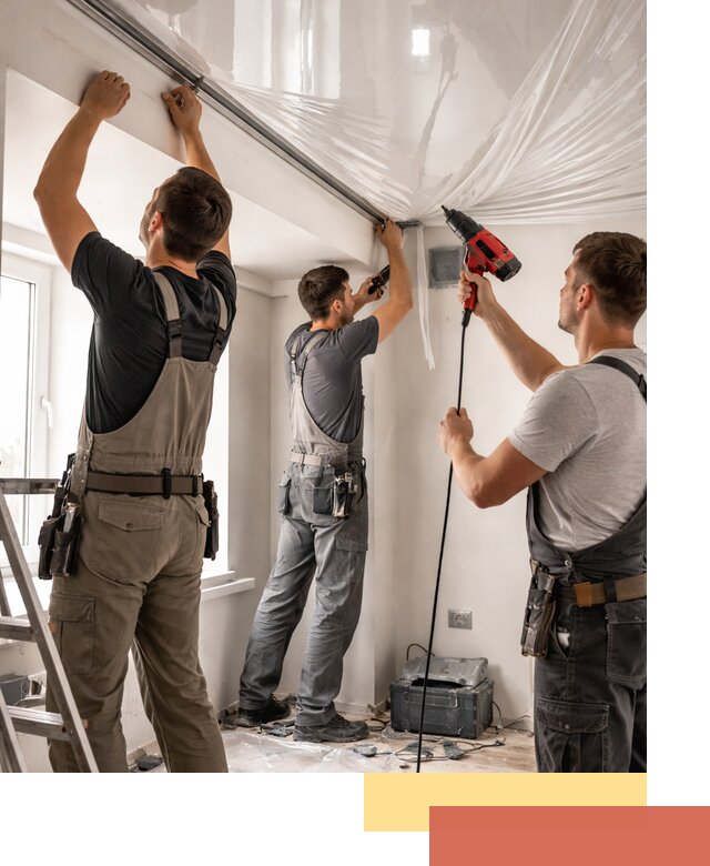 Монтаж глянцевого натяжного потолка в Горно-Алтайске быстро и качественно