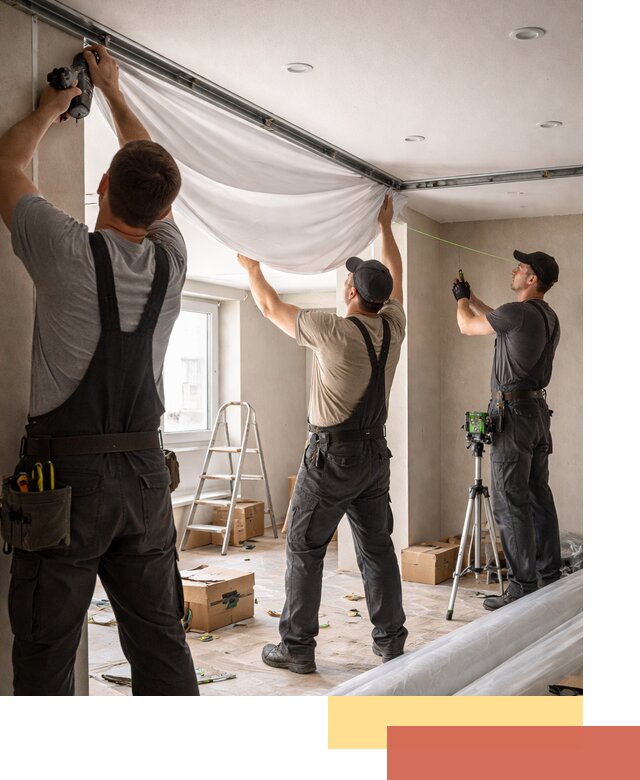 Монтаж парящего натяжного потолка под ключ в Горно-Алтайске