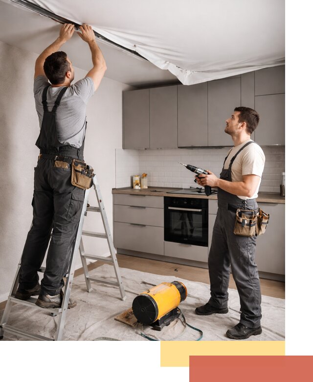 Монтаж натяжного потолка на кухне в Горно-Алтайске