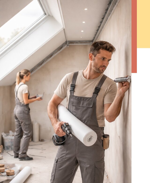 Монтаж натяжного потолка на мансарде в Горно-Алтайске от 3629 руб. | ОТДЕЛОЧНИК-Грн