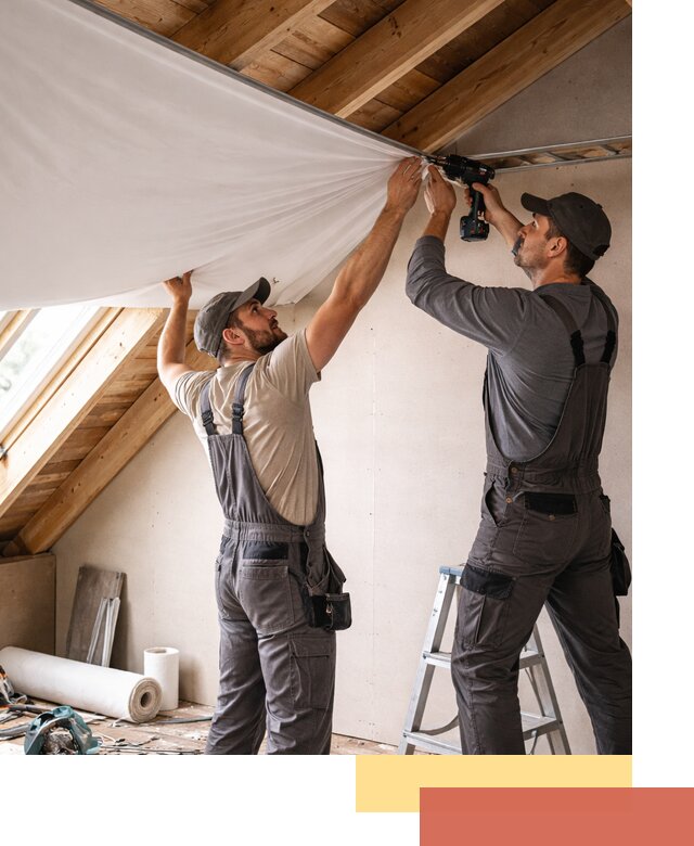 Монтаж натяжного потолка в мансарде в Горно-Алтайске