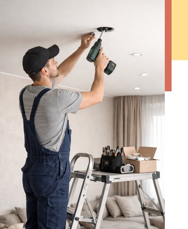 Установка и монтаж точечных светильников в натяжной потолок в Горно-Алтайске от 1866 руб. | ОТДЕЛОЧНИК-Грн