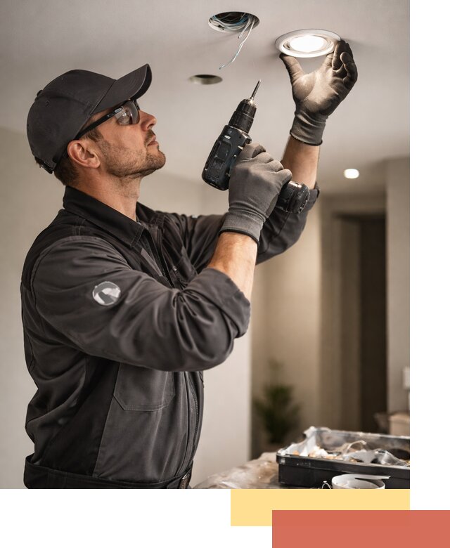 Установка точечных светильников в натяжной потолок в Горно-Алтайске