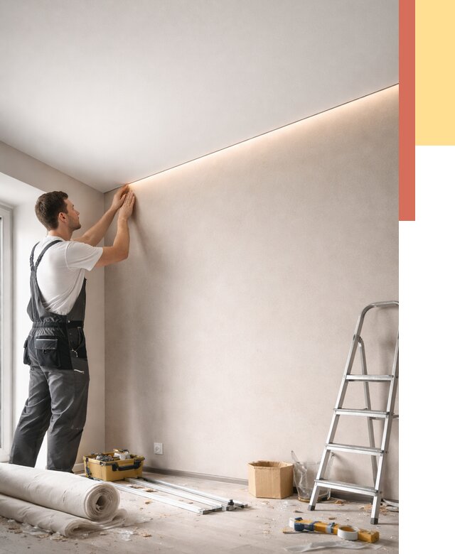 Теневые натяжные потолки в Горно-Алтайске от 8502 руб. под ключ | ОТДЕЛОЧНИК-Грн