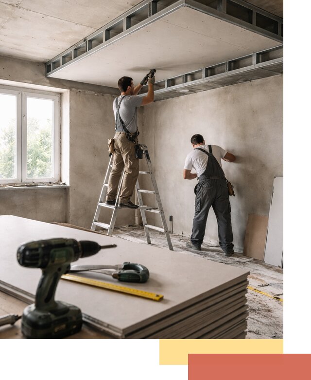 Двухуровневый потолок из гипсокартона в Горно-Алтайске