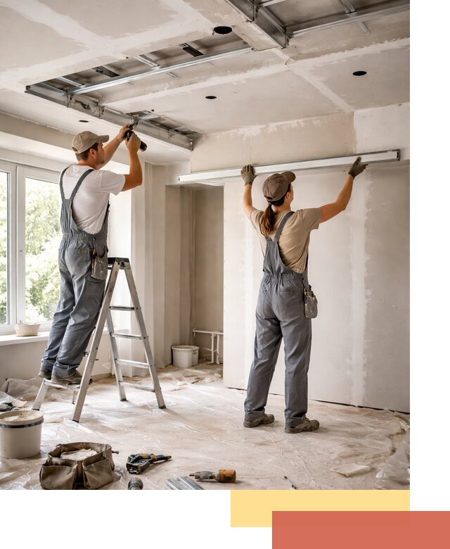 Монтаж многоуровневого потолка из гипсокартона в Горно-Алтайске